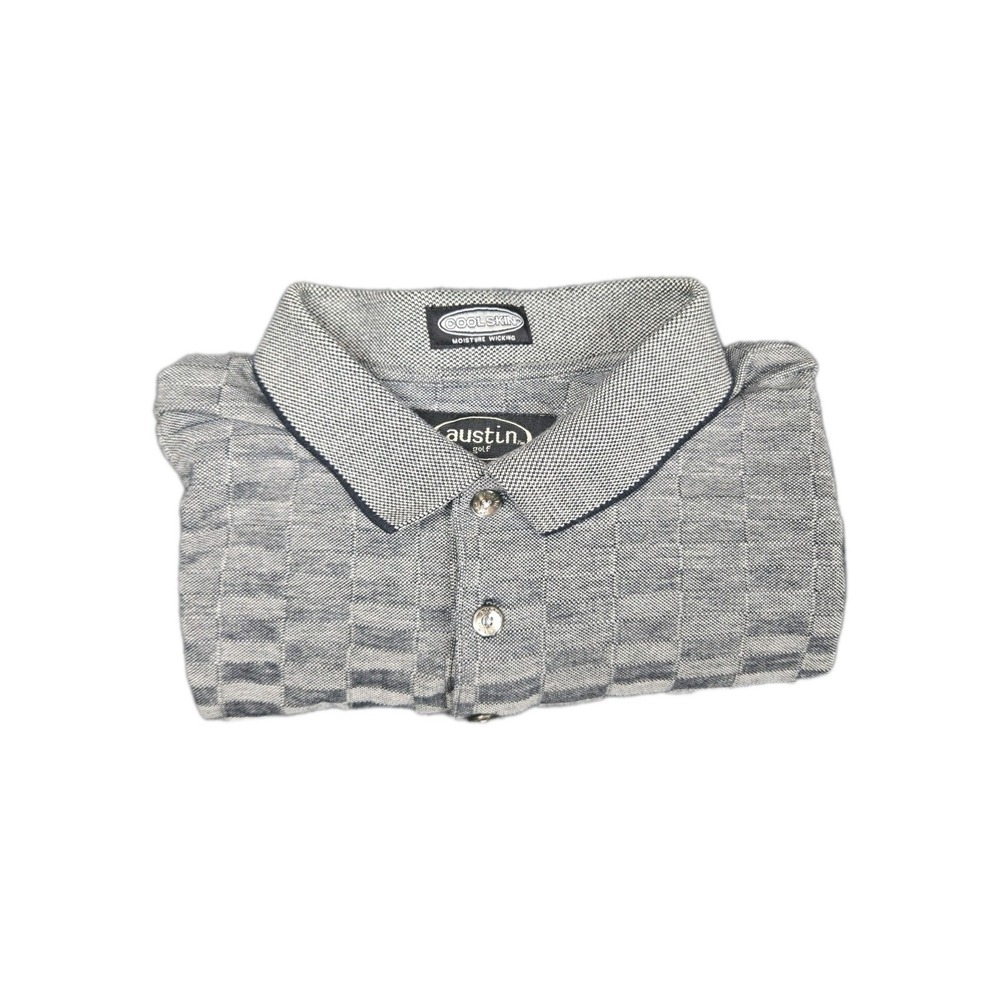 Austin Golf Men's Tour Collection Polo Grey Size Large Short Sleeve Cool Skin